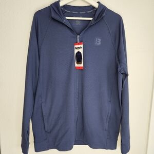NWT!!! Bench‎ Blue Full Zip-Up Hoodie, Size Medium